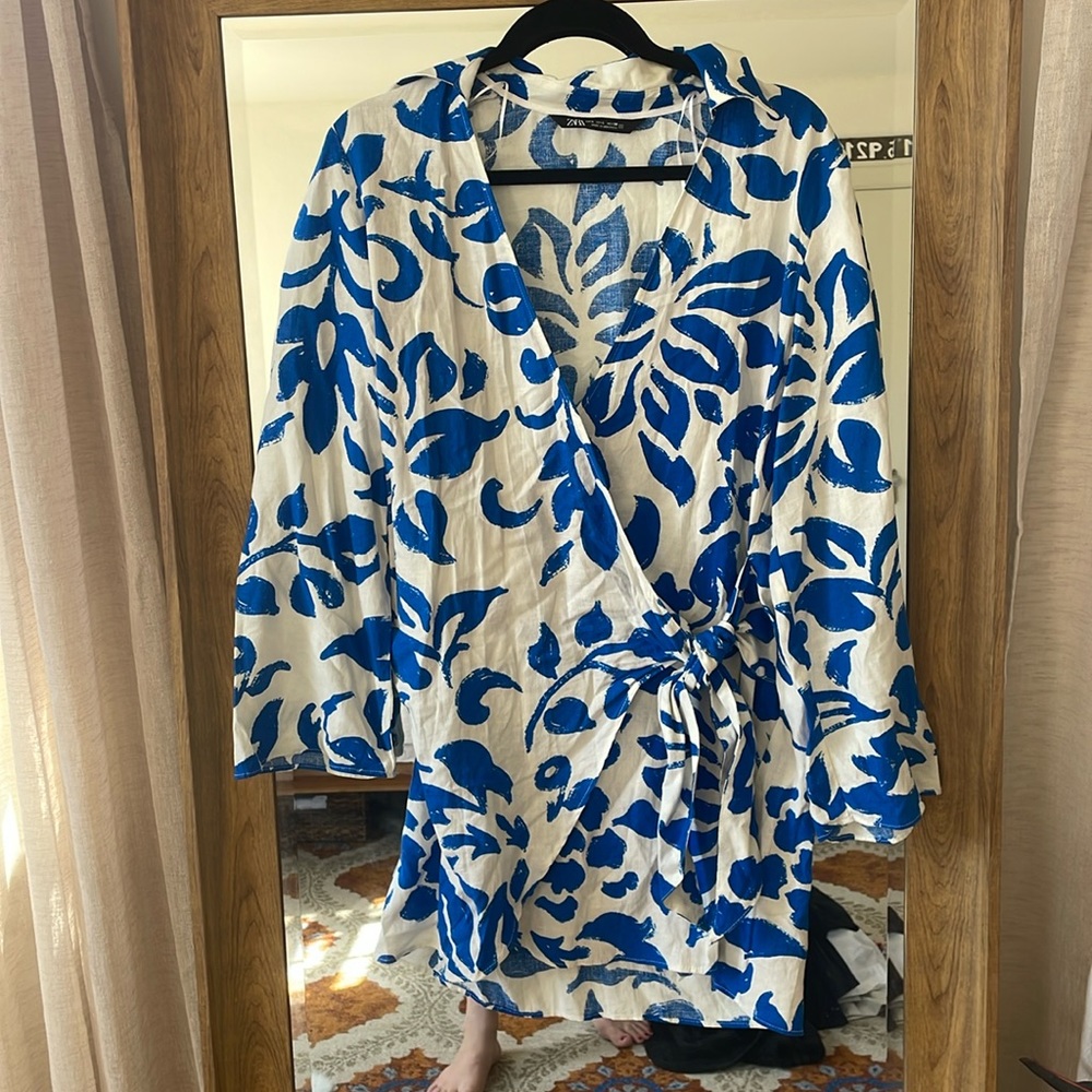 zara wrap dress